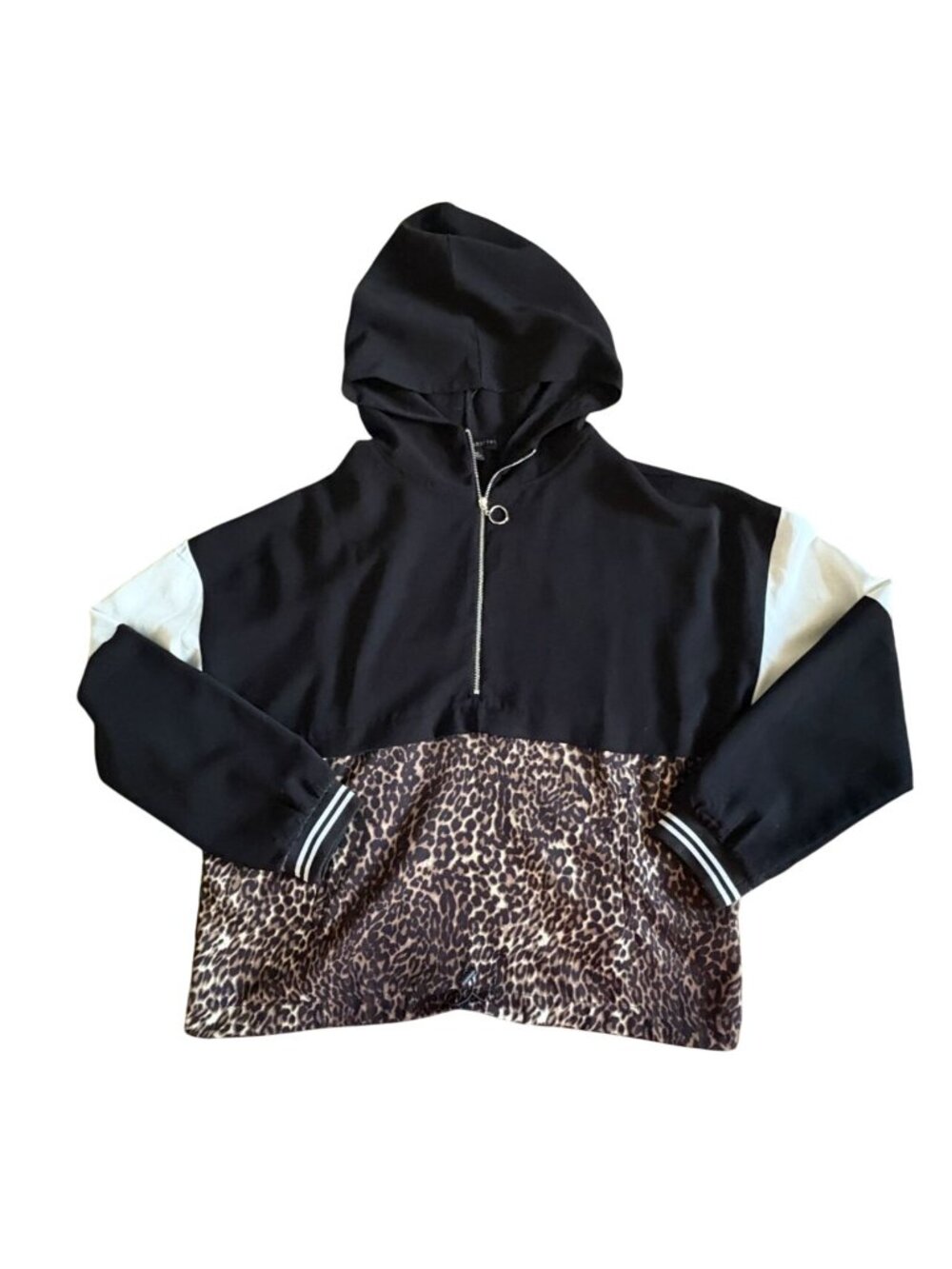 Dance & Marvel Pullover Track Style Hooded Jacket-Animal Print-M-GUC